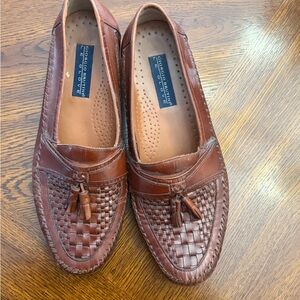 Giorgio Brutini Woven Men’s Leather Loafers with Tassels size 12M